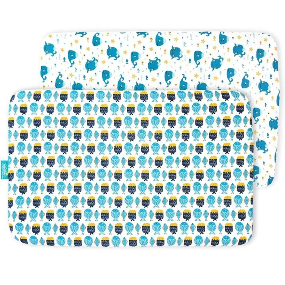 Biloban Crib Sheets Fitted Sheets Whales 2pk 52